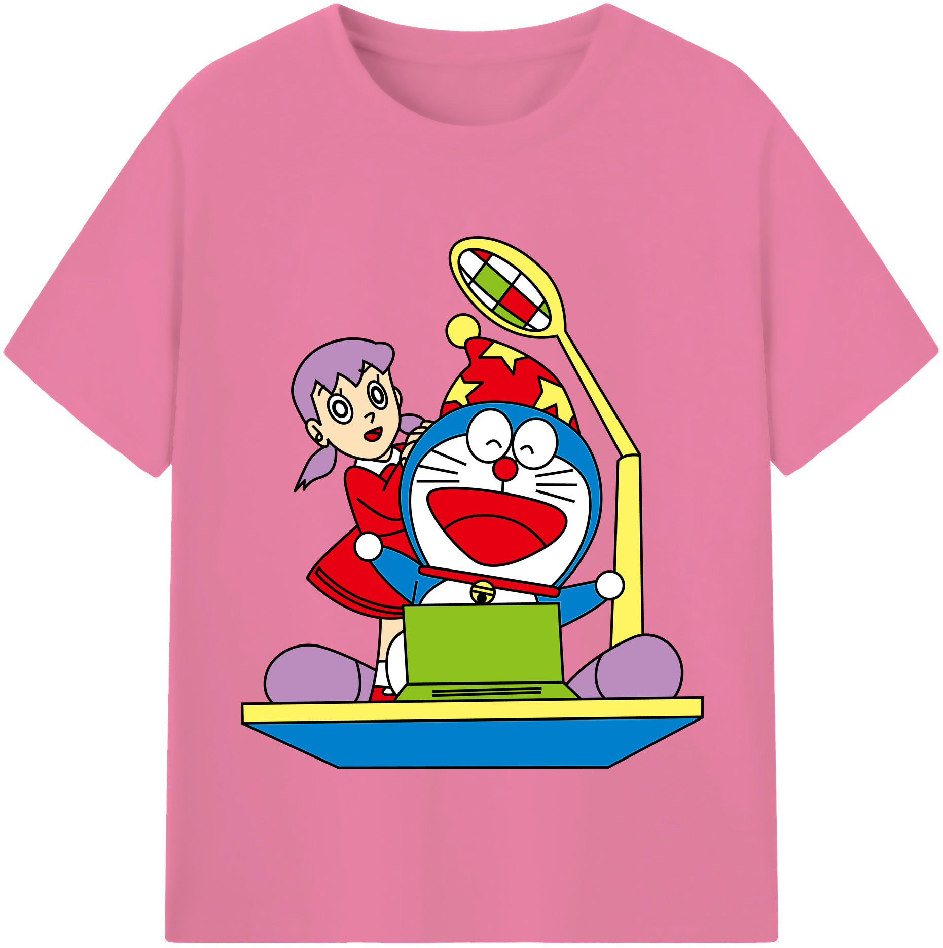 （画像用） ドラえもん みなもと しずか Doraemon Shizuka Minamoto 綿100％半袖Tシャツ（フロントプリント）